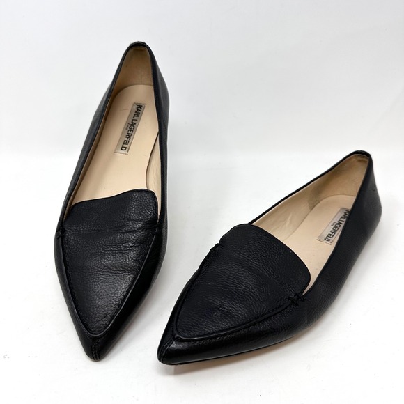 Karl Lagerfeld Shoes - Karl Lagerfeld Destine‎ Leather Loafers Black Size 9